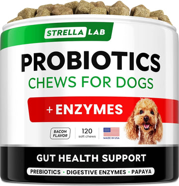 CanineGut Probiotics Chews - Digestive Enzymes & Gut Health Treats for Dogs