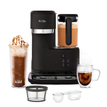 BrewCraft Frappe & Iced Coffee Station - Single Serve Coffee Maker with Integrated Blender, Black Finish