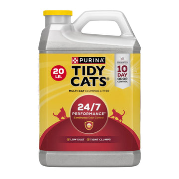 Purina 24/7 Clumping Cat Litter - Low Dust & Deodorizing, 20 Lb. Jug for Clean Homes