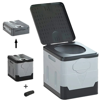 NomadEase Portable Camping Toilet - Waterproof Folding Travel Potty for Outdoor Adventures
