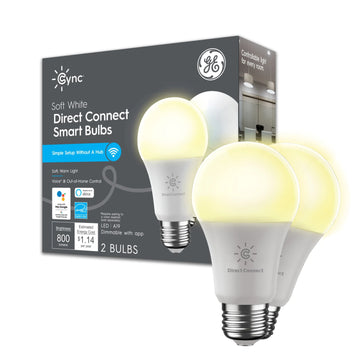 Cync by GE Smart LED A19 Bulbs - Soft White, 60W, Medium Base, 2-Pack Indoor Lighting
