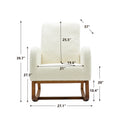 CozyGlide Rocking Chair - Upholstered Accent Armchair with Padded Seat & Side Pocket