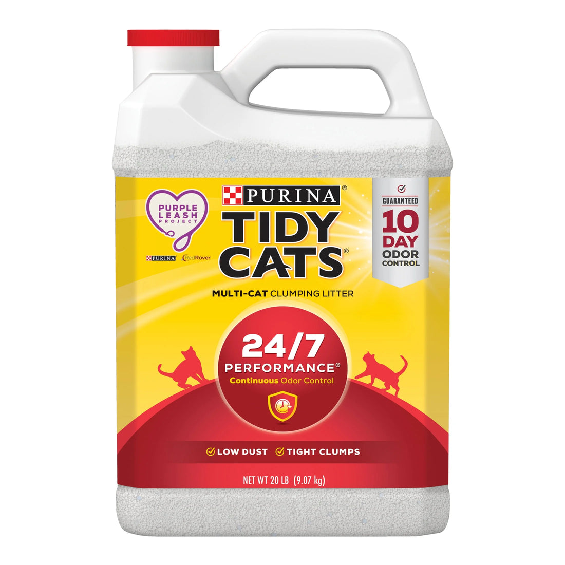 Purina 24/7 Clumping Cat Litter - Low Dust & Deodorizing, 20 Lb. Jug for Clean Homes