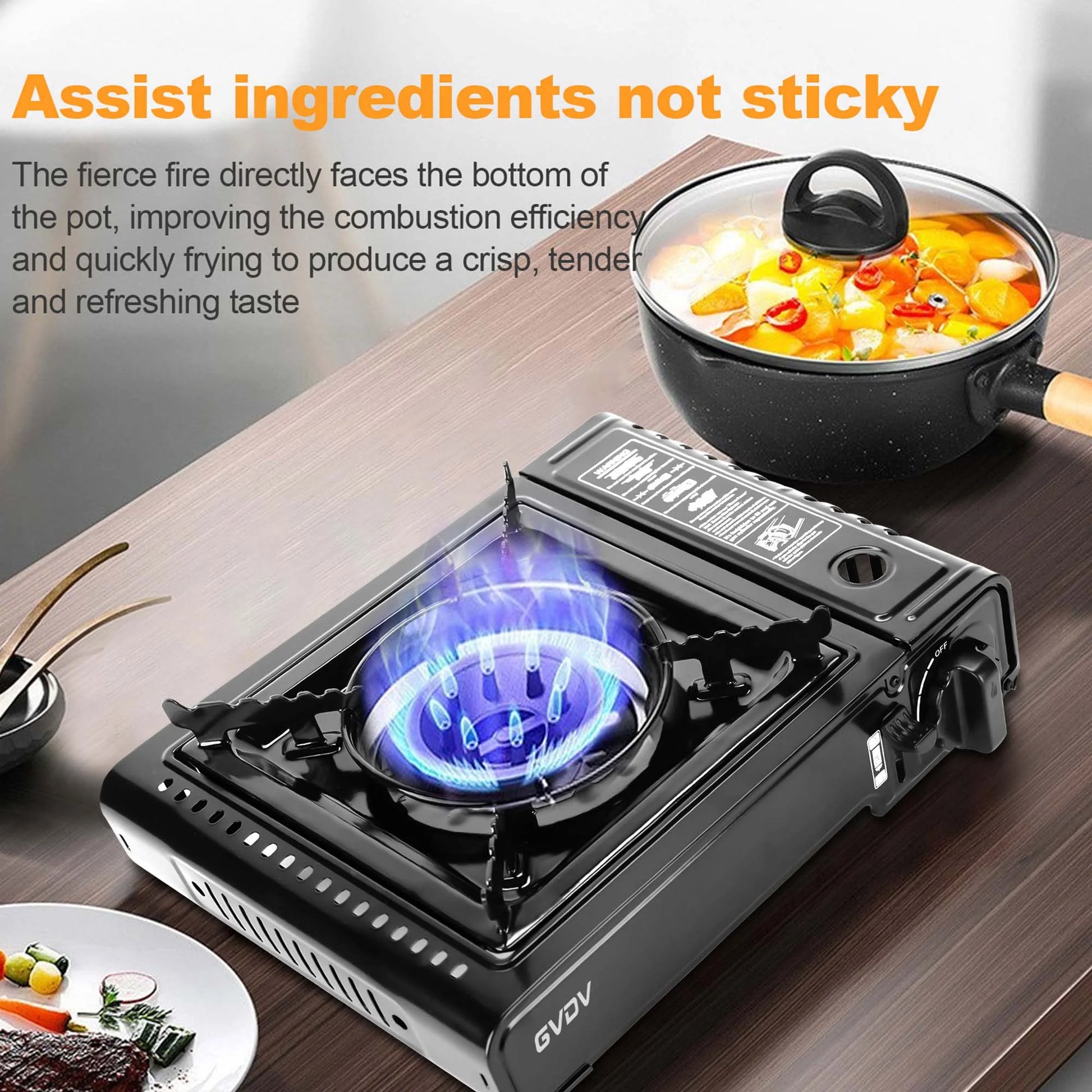 AdventureFuel Portable Camping Stove - 1-Burner Butane Gas Stove with Travel Case