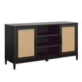 Springwood Cane Media Console - Charcoal TV Stand for TVs Up to 65