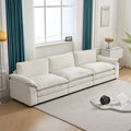 ComfortEase L-Shaped Sectional Sofa with Chaise – 3-Seat Sleeper Couch, Chenille Fabric, Beige