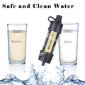 PureFlow Mini Water Filter - Portable Survival Straw for Hiking, Camping, and Backpacking