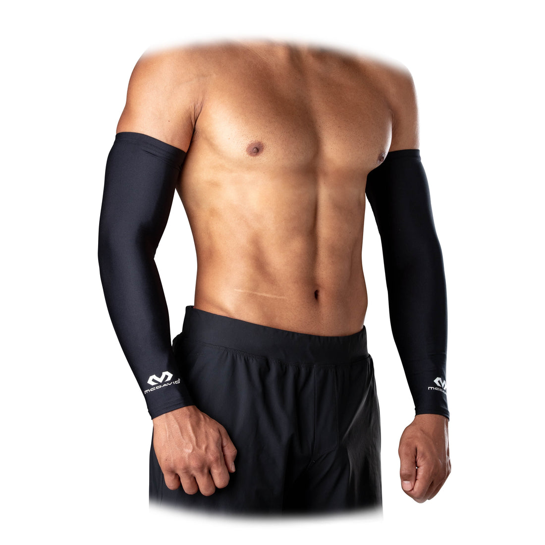 ProFlex Compression Arm Sleeves - 2 Pack Black for Adults, Large/X-Large, Unisex
