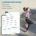 FitTrack 9FT Smart Jump Rope - Adjustable with Calorie & Time Tracking, Black