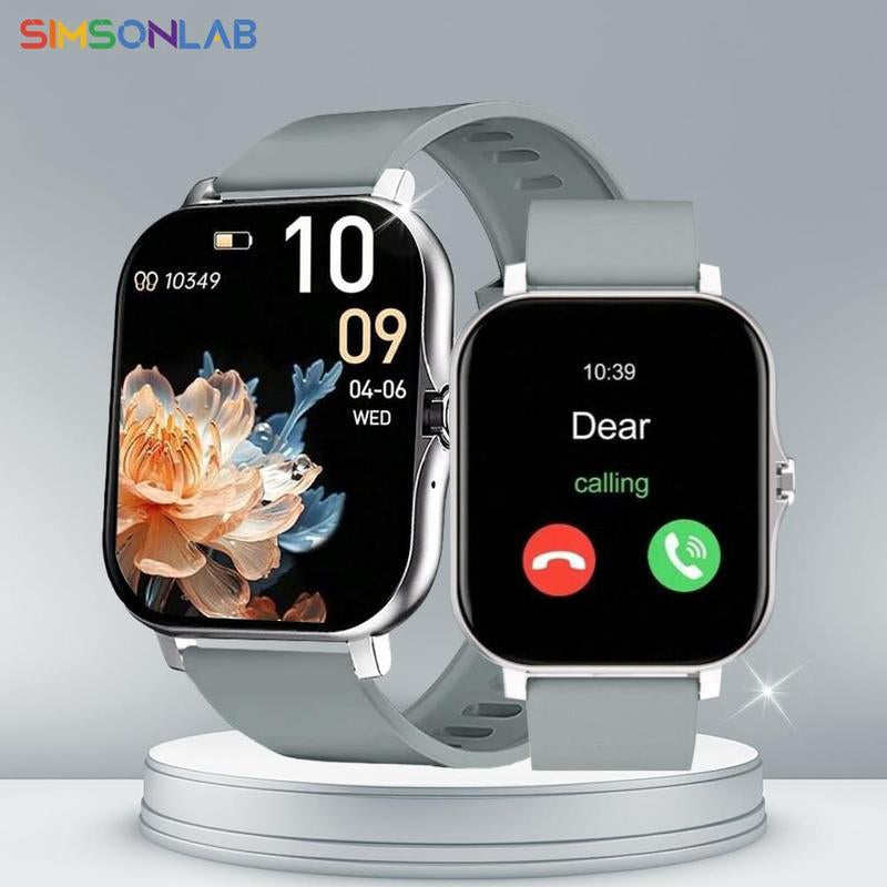 SIMSONLAB 1.83" HD Smartwatch - Bluetooth Calling, Fitness Tracker & Weather Updates for iOS/Android