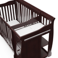Portofino 5-in-1 Convertible Crib with Changer - Espresso Wood Finish Nursery Essential for Infants & Toddlers