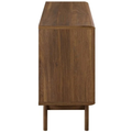 Render Display Stand - Modern Walnut Finish Particleboard Wood Shelving Unit for Stylish Home Storage