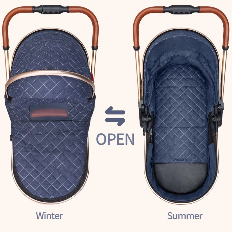BlueSky Baby Stroller - Foldable, Reversible, Unisex Design
