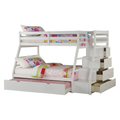 Jason Loft Haven - Rustic Wooden Twin over Full Bunk Bed with Classic Frame Design
