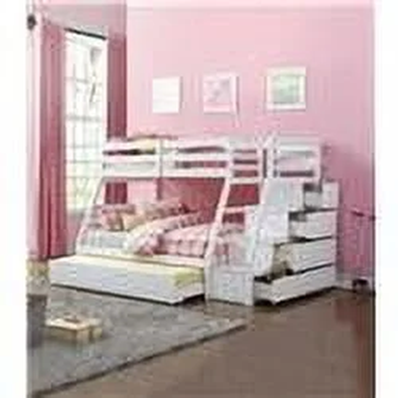Jason Loft Haven - Rustic Wooden Twin over Full Bunk Bed with Classic Frame Design
