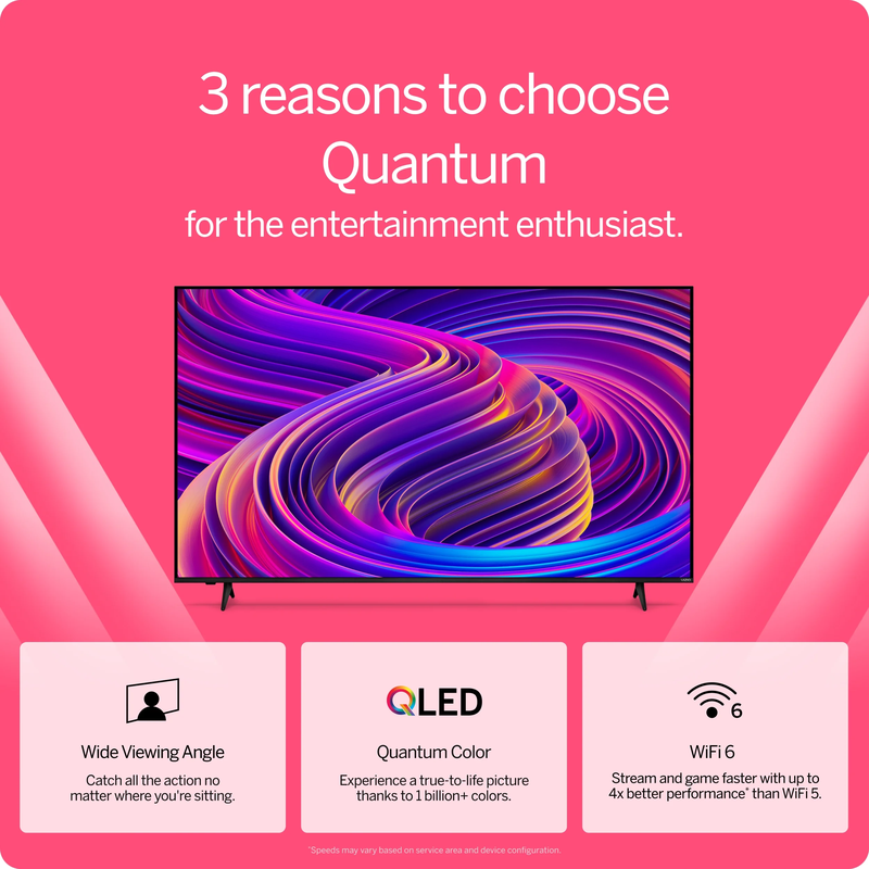 QuantumVision 55" 4K QLED HDR Smart TV - Next Gen Display