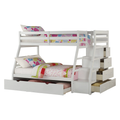 Jason Loft Haven - Rustic Wooden Twin over Full Bunk Bed with Classic Frame Design