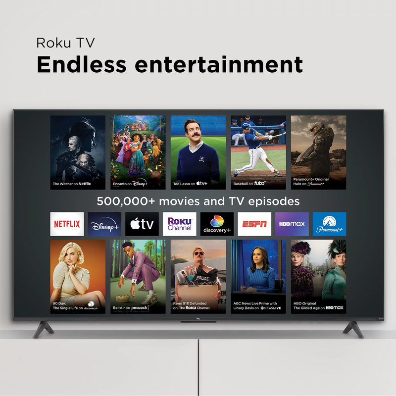 VisionMax 55" 4K UHD Smart TV - HDR & Roku Streaming