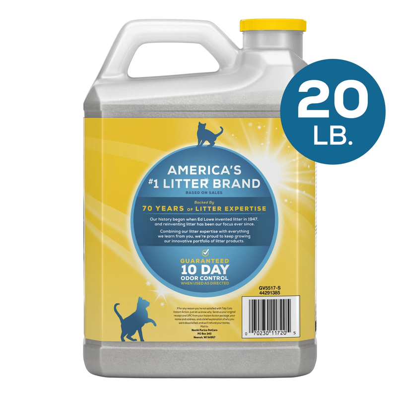 Purina QuickClump Cat Litter - Natural, Low Dust, Superior Odor Control, 20 Lb Jug