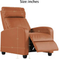 BestOffice Zero Gravity Recliner Chair - PU Leather Contemporary Manual Recliner, Black