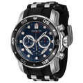 Pro Diver 40476 - Chronograph GMT Quartz Men's Watch with Sleek Blue Dial & Timeless Design