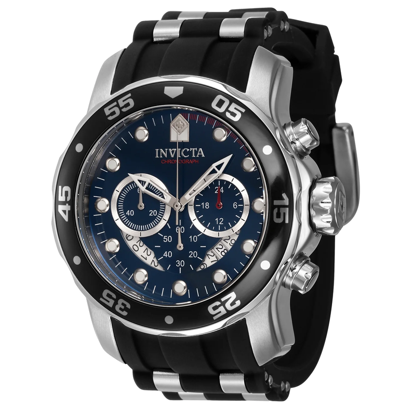 Pro Diver 40476 - Chronograph GMT Quartz Men's Watch with Sleek Blue Dial & Timeless Design