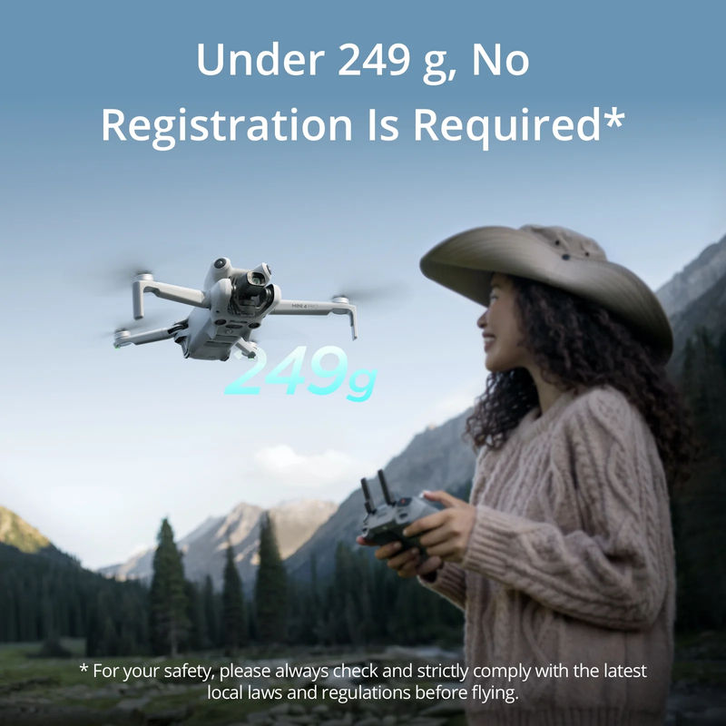 SkyHaven Mini 4 Pro - Ultra-Light 4K HDR Folding Drone with RC 2 Remote & 3 Battery Combo