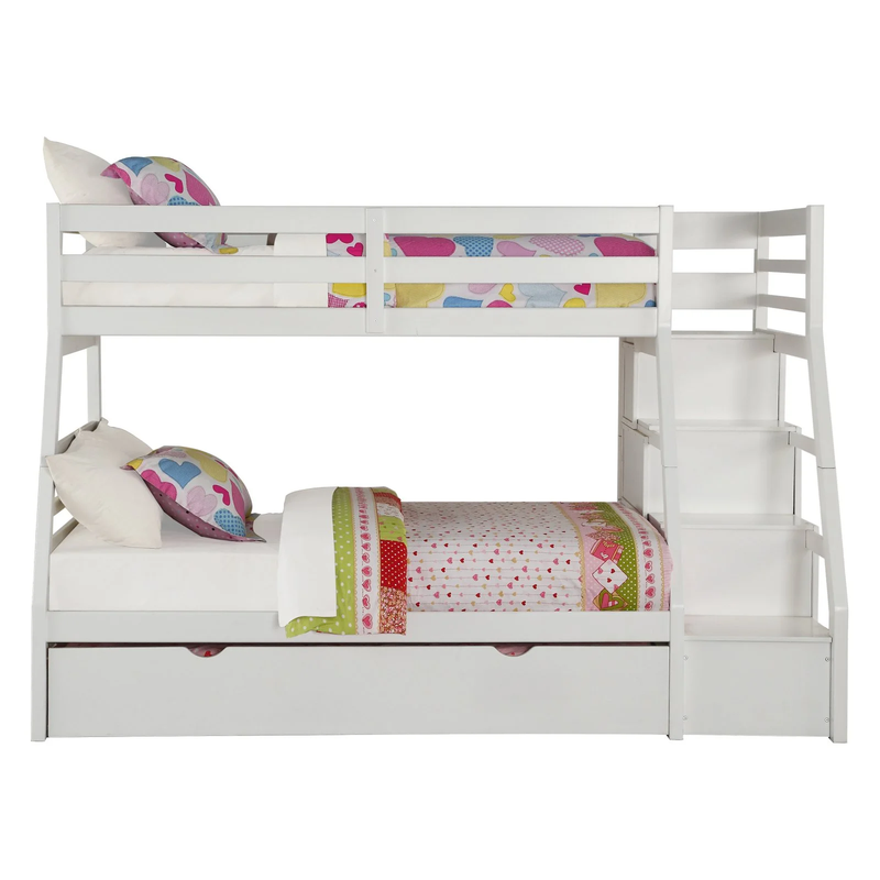 Jason Loft Haven - Rustic Wooden Twin over Full Bunk Bed with Classic Frame Design