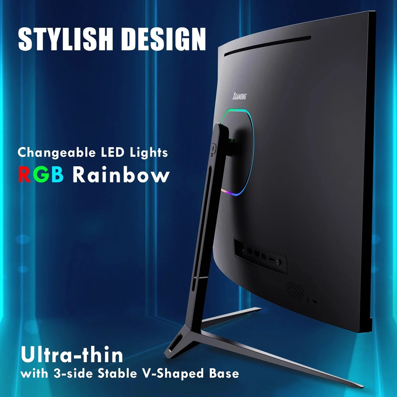 GameVision 27-Inch QHD Curved Monitor - 165Hz 1440P Display with 1ms FreeSync, Backlight, DP & HDMI