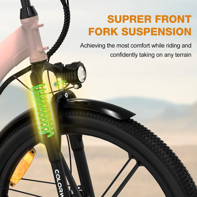 BK37M Urban Cruiser - 26'' Foldable City Electric Bike for Adults, 36V 500W UL2849 E-Bike w/ Removable Battery