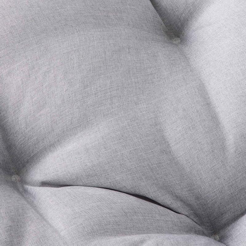 CozyNest Double Papasan Chair - Grey Linen Lounge Seating for Ultimate Comfort