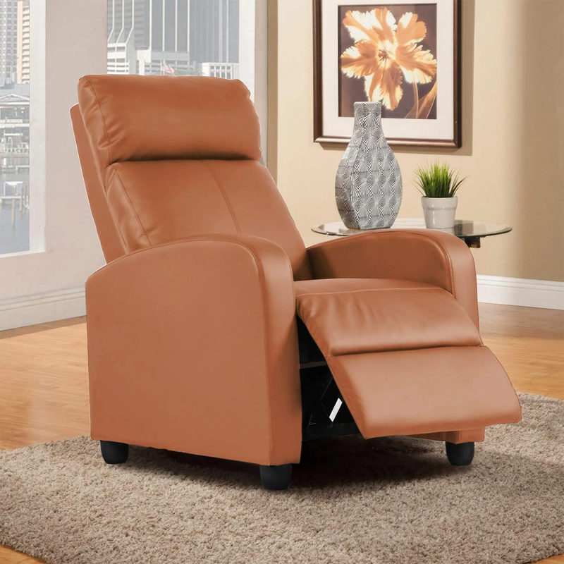 BestOffice Zero Gravity Recliner Chair - PU Leather Contemporary Manual Recliner, Black