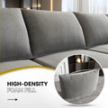 GreyComfort Luxe Sofa Set - Modern Living Room Furniture with Storage Ottomans for Stylish Spaces