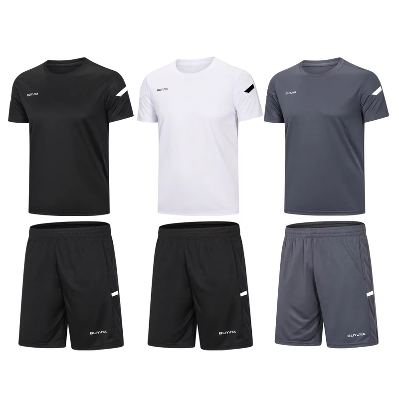 ProFit Activewear Set - 3-Pack Men's Gym Shorts & Shirt
