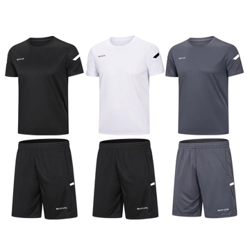 ProFit Activewear Set - 3-Pack Men's Gym Shorts & Shirt