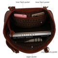 Edelyn Signature Vegan Leather Tote Bag Set - 4 Pcs Women’s Embossed Collection by Mia K