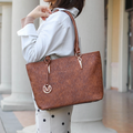 Edelyn Signature Vegan Leather Tote Bag Set - 4 Pcs Women’s Embossed Collection by Mia K