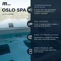Oslo Bliss Spa - Square Hot Tub with Durable Exterior & Soft Interior