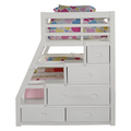 Jason Loft Haven - Rustic Wooden Twin over Full Bunk Bed with Classic Frame Design