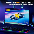 GameVision 27-Inch QHD Curved Monitor - 165Hz 1440P Display with 1ms FreeSync, Backlight, DP & HDMI