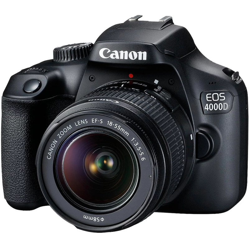 Canon EOS 4000D Rebel T100 DSLR Bundle - EF-S 18-55mm Lens, Sandisk 64GB Card, Photography Kit