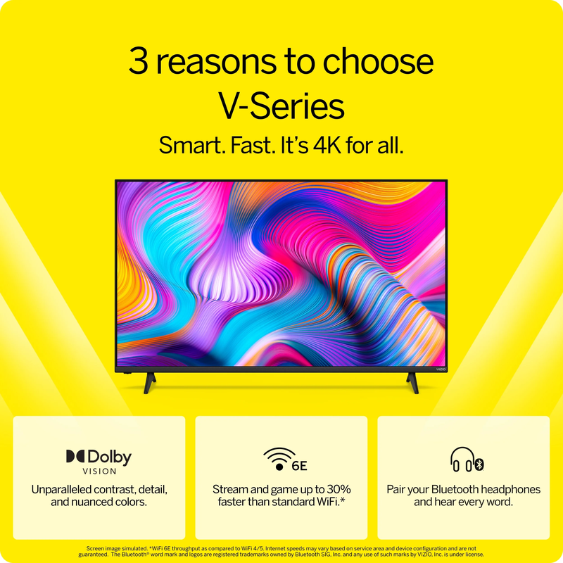 Vizio V-Series 75-Inch 4K UHD HDR Smart TV 2023 - Crystal-Clear LED Display V755M-K03