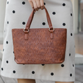 Edelyn Signature Vegan Leather Tote Bag Set - 4 Pcs Women’s Embossed Collection by Mia K