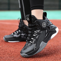 HoopMaster Kids Basketball Sneakers – High-Top Boys & Girls Trainers, Comfortable Black Shoes (Little & Big Kid)