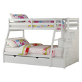 Jason Loft Haven - Rustic Wooden Twin over Full Bunk Bed with Classic Frame Design