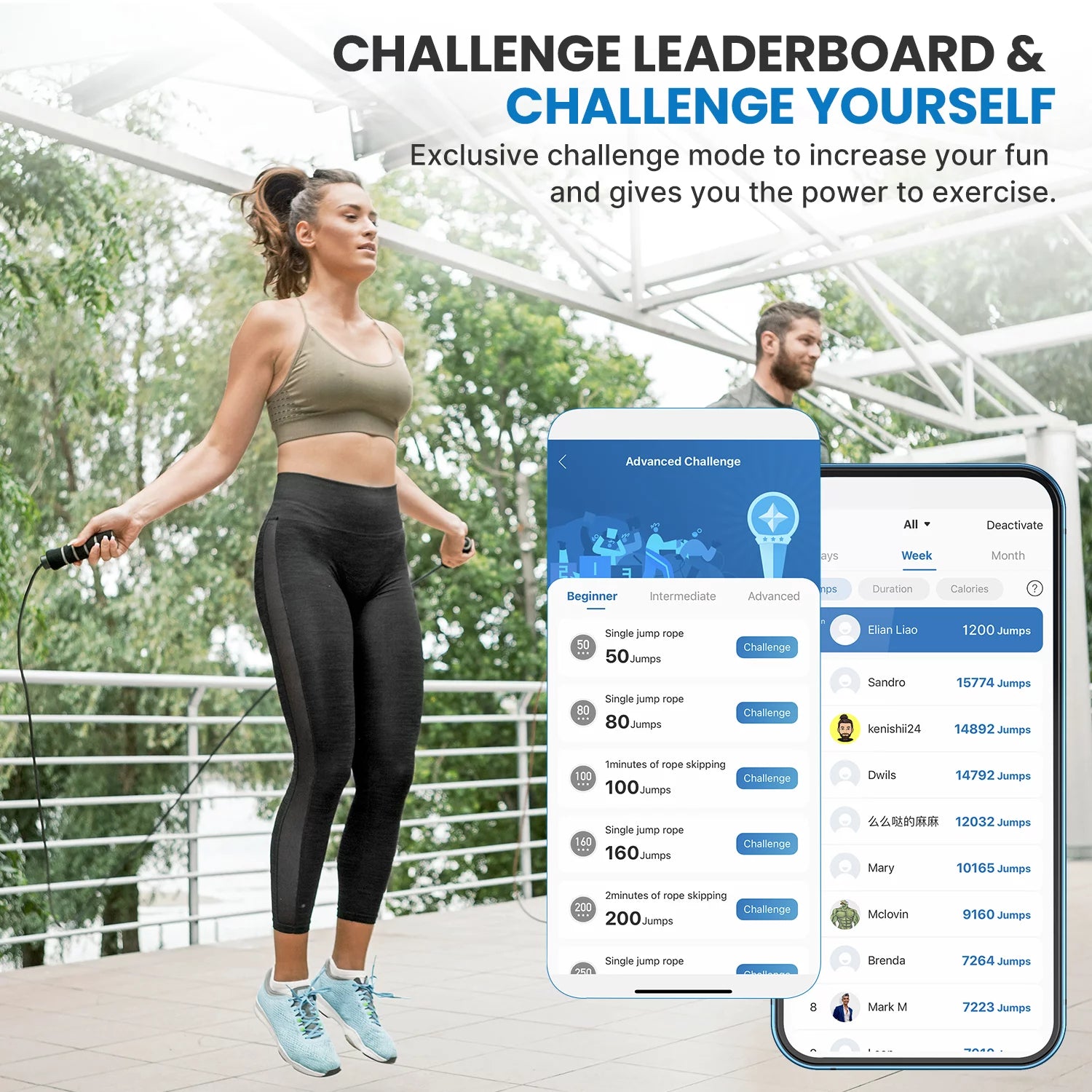 FitTrack 9FT Smart Jump Rope - Adjustable with Calorie & Time Tracking, Black