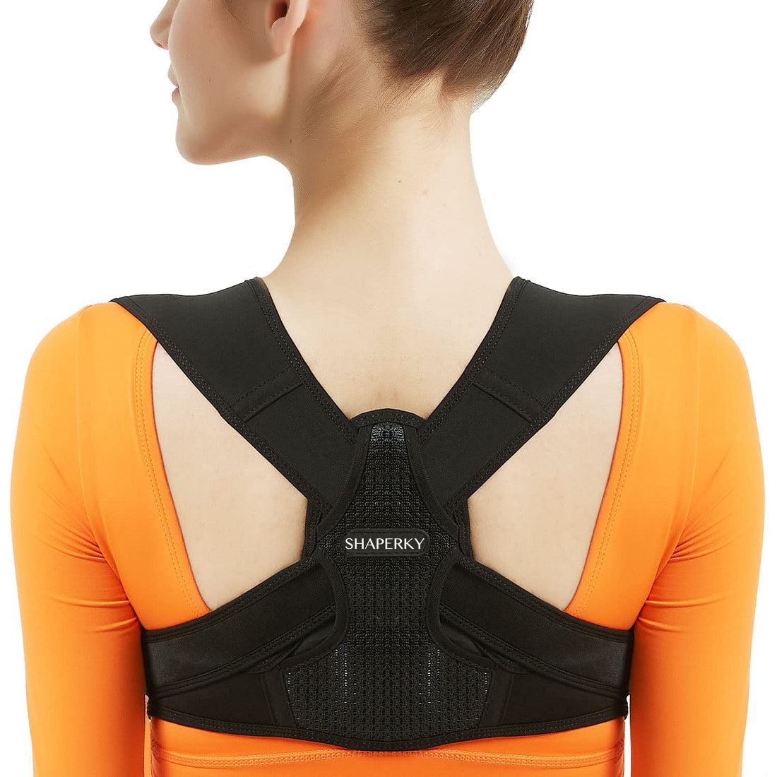 Posture Corrector for Women and Men, Adjustable Upper Back Brace, Breathable Back Support Straightener, Providing Pain Relief from Lumbar, Neck, Shoulder, and Clavicle, Back. (Large/Xl（38"-44"))