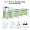 GardenFlex 9-in-1 Modular Raised Garden Bed - Olive Green Aluzinc Planter for Vegetables, Herbs & Flowers (71