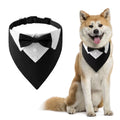 Sucado Bow Tie Dog Collar Tuxedo Bandana Adjustable Formal Puppy Triangle Neck Wear for Wedding Birthday Dress-Up Cosplay Party