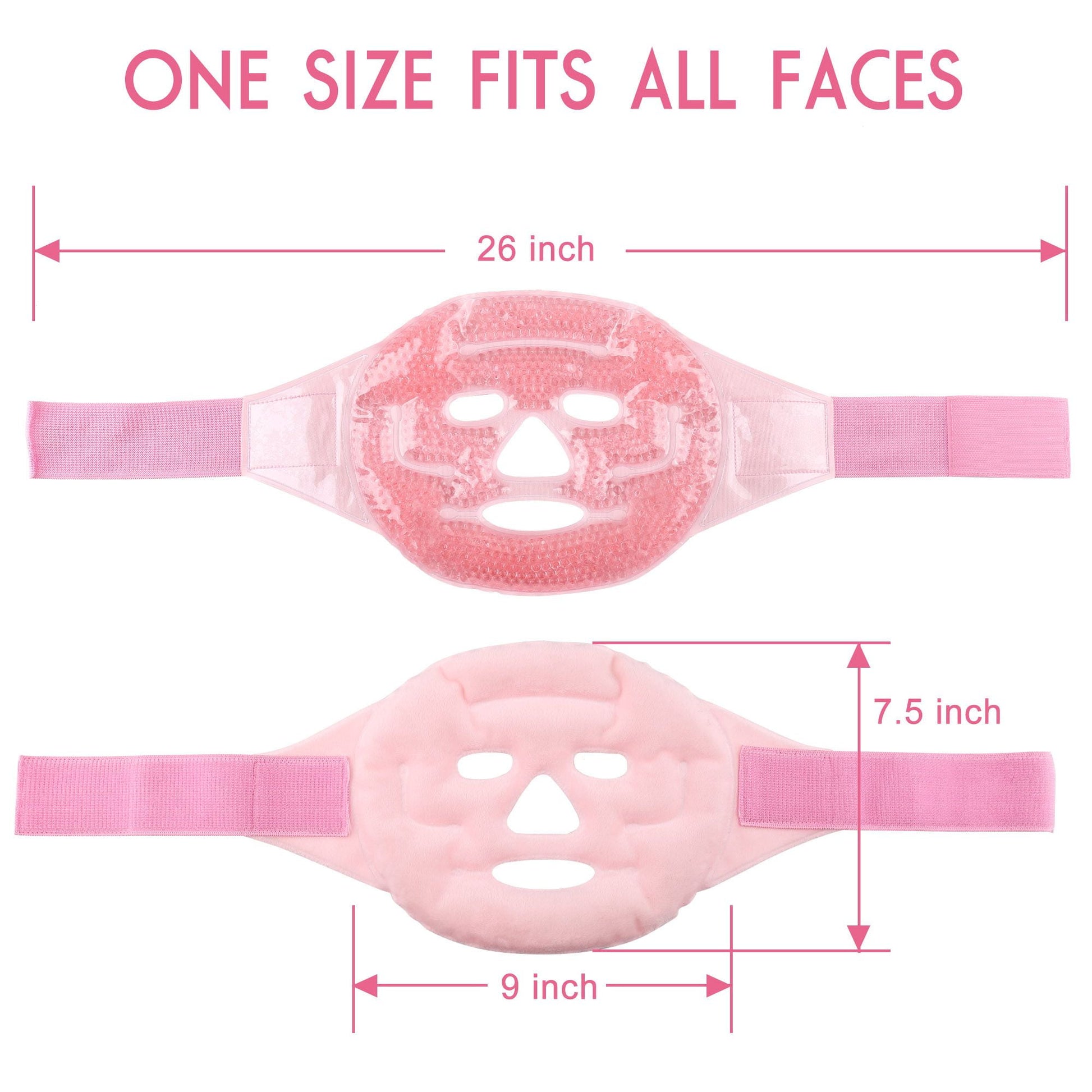Ice Face Mask, Gel Beads Ice Pack for Puffy Eyes, Dark Circles